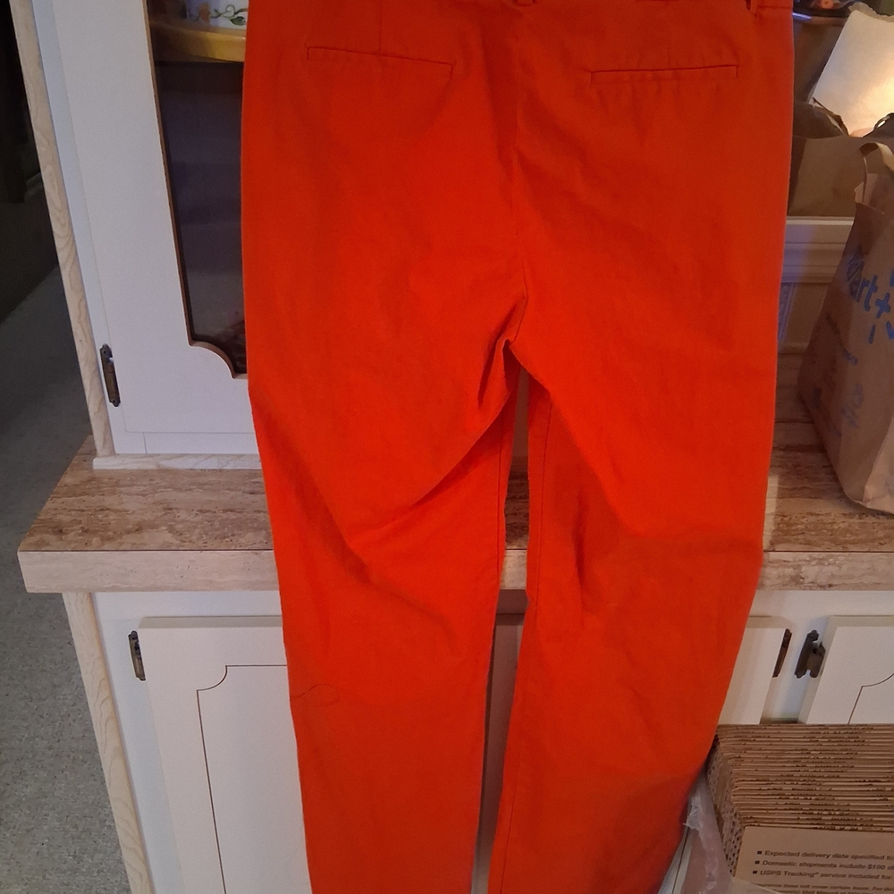 J. Crew Vibrant Tomato Red Trousers 12 - Picture 3 of 3